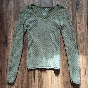 Free People Love Letter Scoop Neck Long Sleeve Top